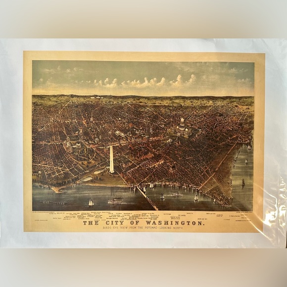 New in Wrap The City of Washington, DC Cityscape Lithograph Print Art 24 x 18 in - Picture 1 of 12